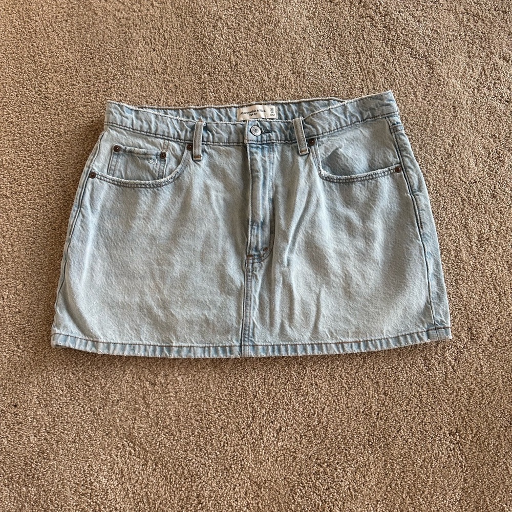 Abercrombie & Fitch Light Blue Denim Mini Skirt